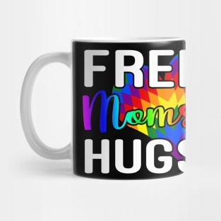 Free Mom Hugs T Shirt Rainbow Pride LGBT Shirt Gifts Tee Mug